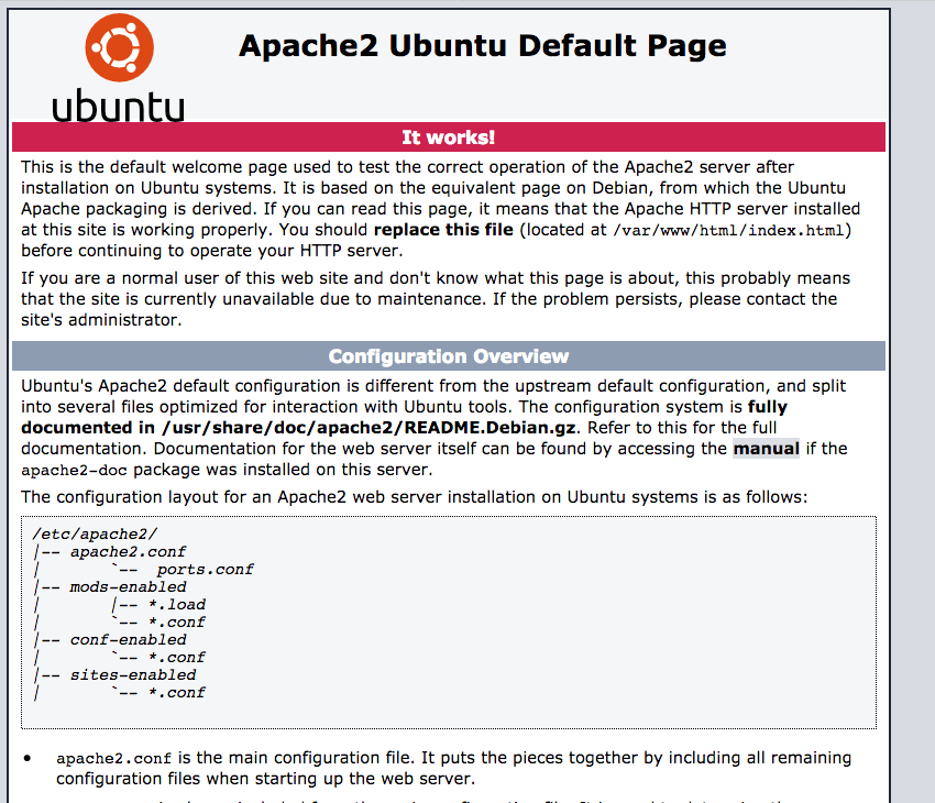 apache2 default page
