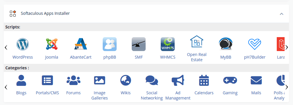 softaculous cpanel