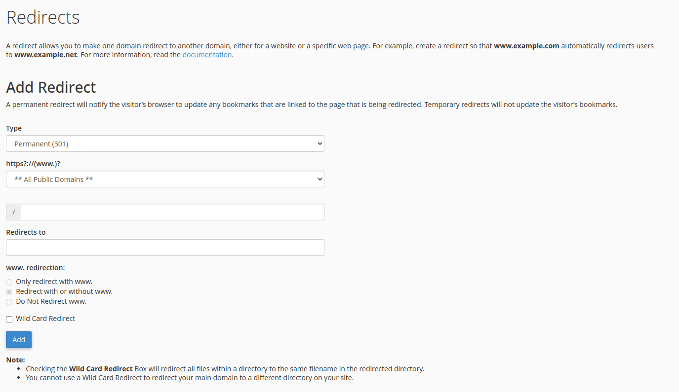 redirect domain