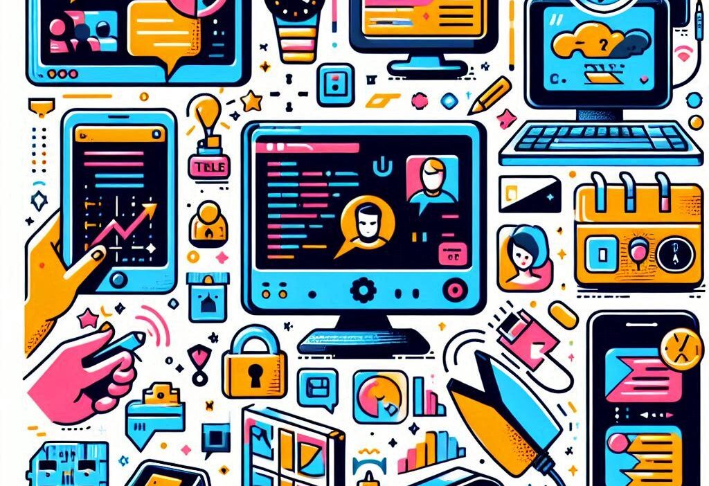 Fungsi Telnet dan Cara Menggunakannya, warna cerah, tanpa layar code, ilustrasi sederhana dan modern