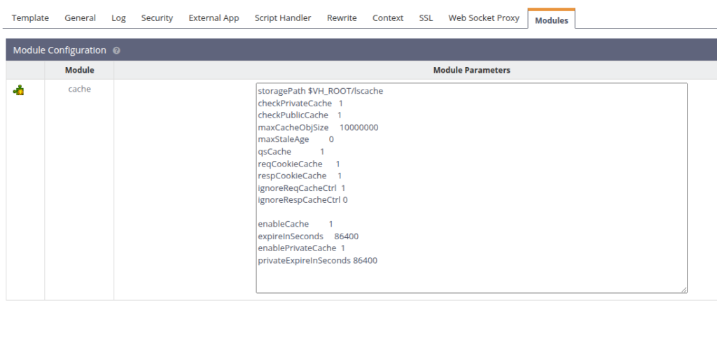 lscache openlitespeed