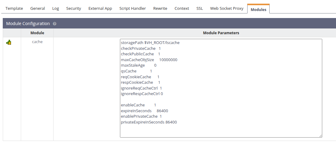 lscache openlitespeed