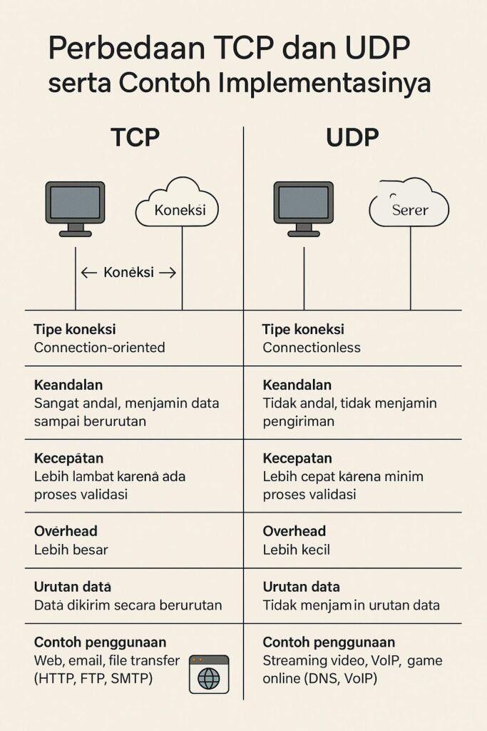 infografis perbedaan tcp dan udp