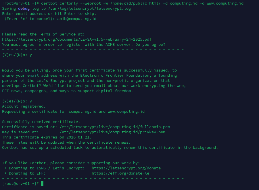 install ssl dengan certbot
