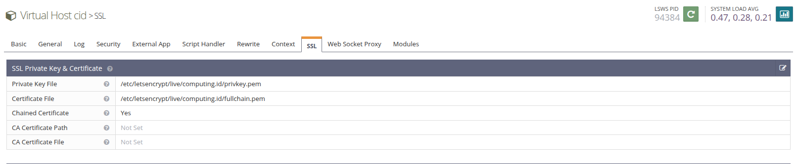 pasang ssl
