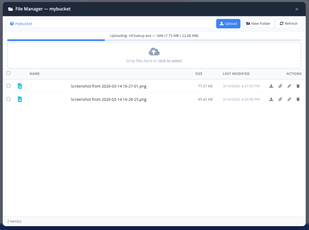 file manager object storage