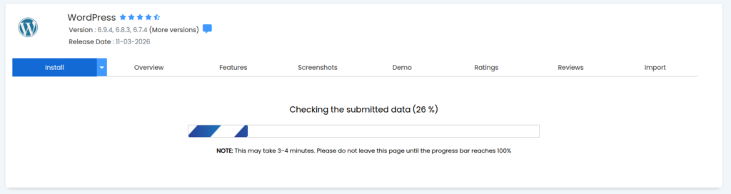 progress bar instalasi