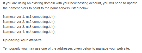 email detail nameserver